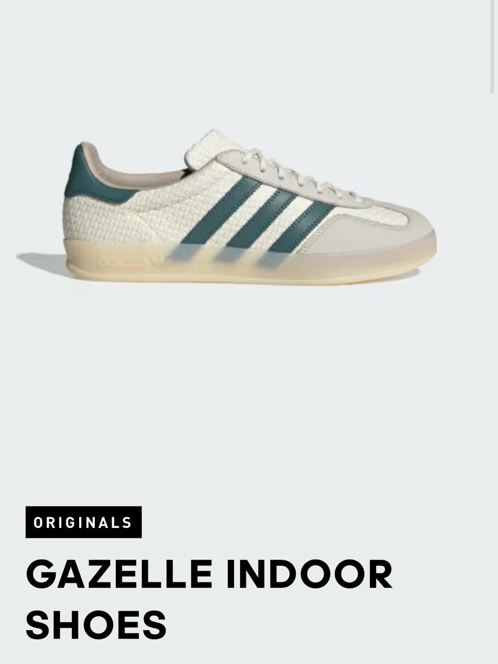 Adidas Gazelle Woven Sneakers (NWT)